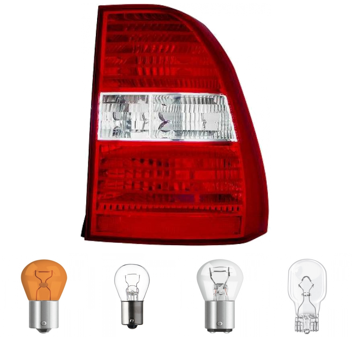 Original Depo / TYC Rückleuchte rechts passt für Kia Sportage II (JE) ab 04-08 inklusive Leuchtmittel/Birnen