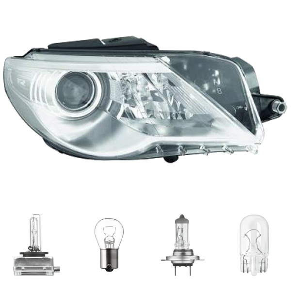 Xenon Scheinwerfer Depo D1S/H7 + KVL rechts passt für VW Passat CC 357 ab 08-12 inklusive Leuchtmittel/Birnen