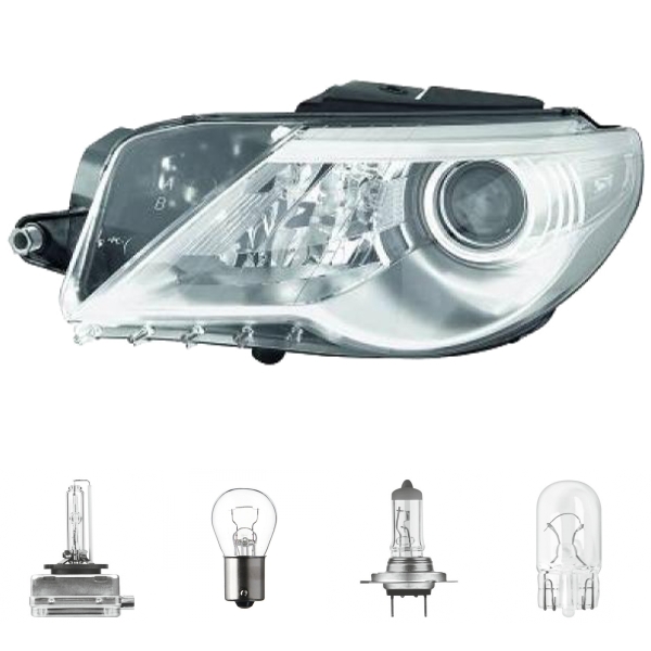 Xenon Scheinwerfer Depo D1S/H7 + KVL links passt für VW Passat CC 357 ab 08-12 inklusive Leuchtmittel/Birnen