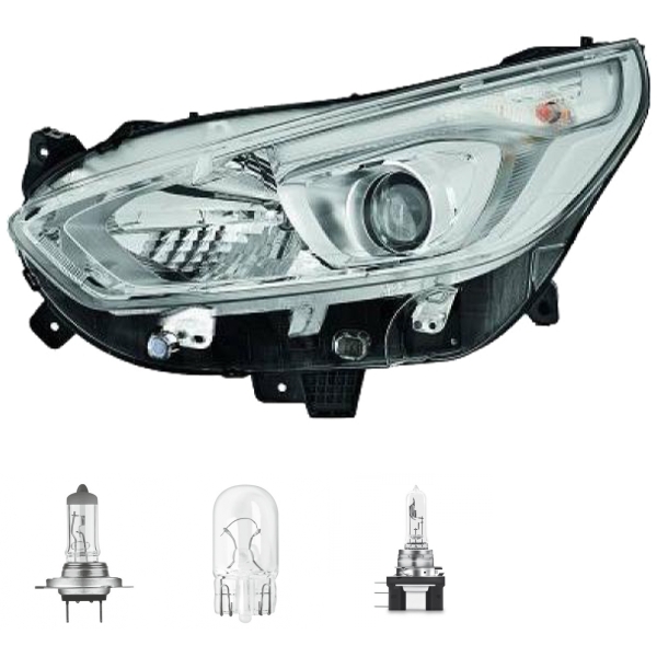 Scheinwerfer H7 links passt für Ford Galaxy S-MAX (WA6) Vorfacelift ab 15-19 inklusive Leuchtmittel/Birnen