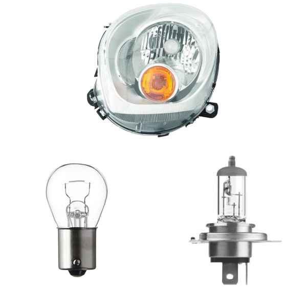 Scheinwerfer H4 Blinker gelb rechts passt für Mini Countryman R60 Paceman R61 inklusive Leuchtmittel/Birnen