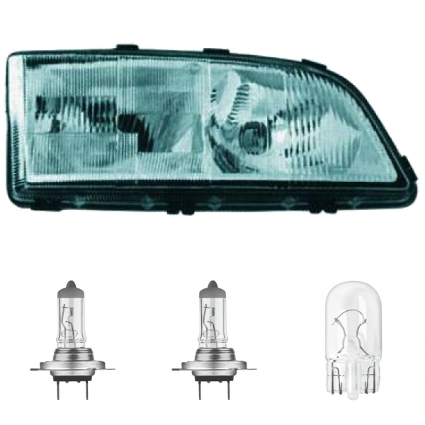 Hauptscheinwerfer Scheinwerfer rechts H7/H7 passt für Volvo V70 I 97-00 inklusive Leuchtmittel/Birnen