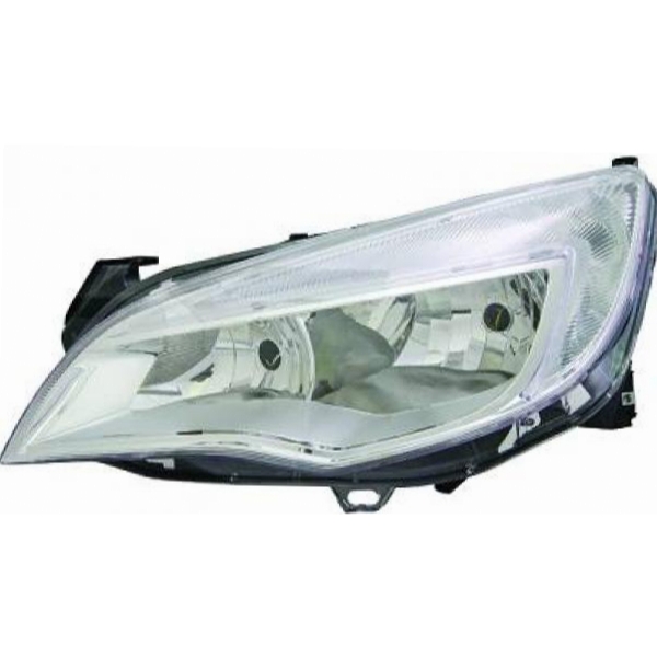 Depo / TYC Hauptscheinwerfer Scheinwerfer Frontscheinwerfer links H7/H7 chrom mit Motor und Tagfahrlicht für Opel Astra J P10 Baujahr 2009-2012