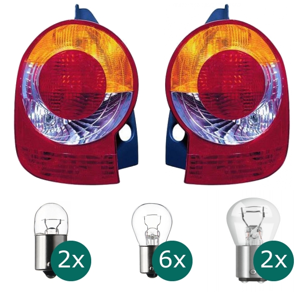 Depo / TYC Rückleuchte rot links passt für Renault Modus Grand (F/JP0) ab 04-08 inklusive Leuchtmittel/Birnen