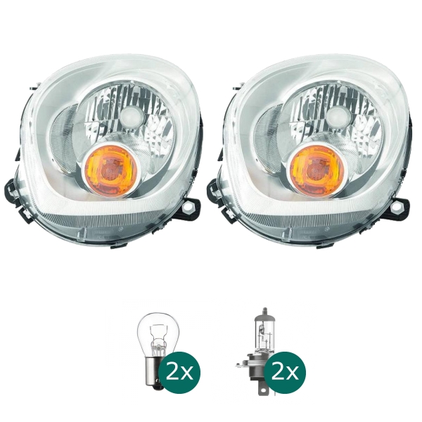 Scheinwerfer H4 Blinker gelb links passt für Mini Countryman R60 Paceman R61 inklusive Leuchtmittel/Birnen