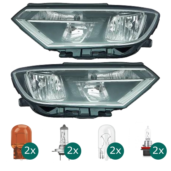 Scheinwerfer H7 Depo links passt für VW Passat (CB2/CB5) ab Baujahr 2014-2019 inklusive Leuchtmittel/Birnen