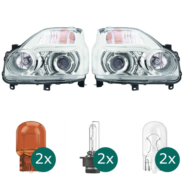 Xenon Scheinwerfer D2S links passt für Nissan X-TRAIL (T31) ab Baujahr 07-10 inklusive Leuchtmittel/Birnen