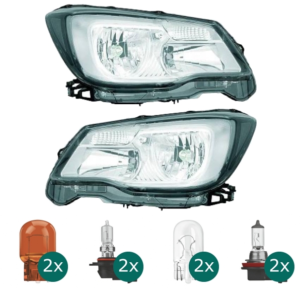 Scheinwerfer Depo H11/HB3 links passt für Subaru Forester (SJ) ab 16-19 inklusive Leuchtmittel/Birnen