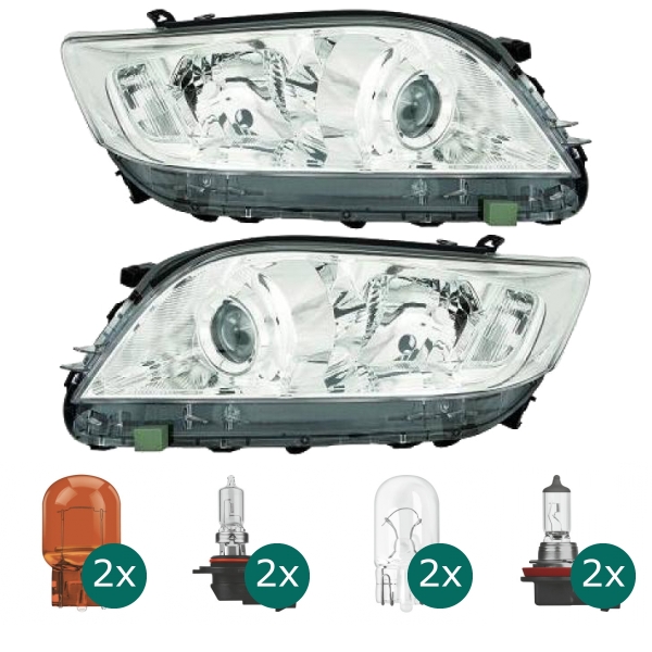 Scheinwerfer Depo HB3/H11 links passt für Toyota RAV 4 III A3 ab Baujahr 10-13 inklusive Leuchtmittel/Birnen