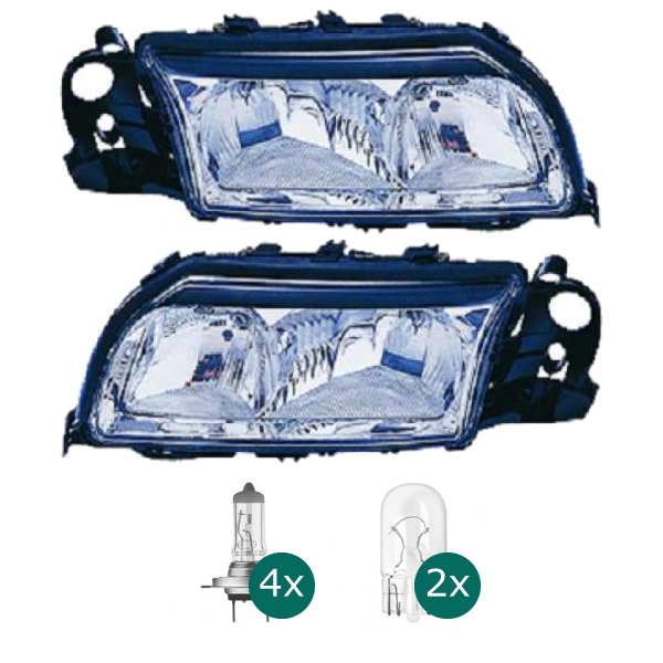 Hauptscheinwerfer Scheinwerfer links H7/H7 passt für Volvo S80 I 98-06 inklusive Leuchtmittel/Birnen