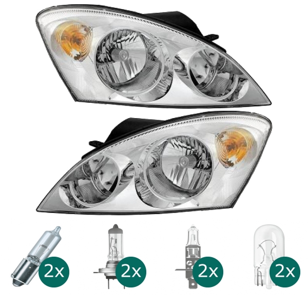 Hauptscheinwerfer Scheinwerfer links H1/H7 passt für KIA CeeD SW 06-09 inklusive Leuchtmittel/Birnen