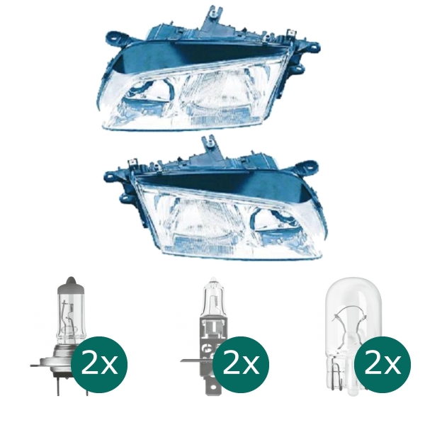 Hauptscheinwerfer links H1 H1/H7 H7 passt für Mazda 626 V Station Wagon 01-02 inklusive Leuchtmittel/Birnen