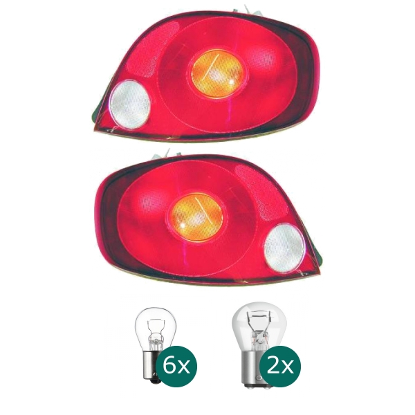 Depo / TYC Heckleuchte Rückleuchte rechts für Daewoo Matiz M100 M150 Baujahr 2001-2005 inklusive Leuchtmittel/Birnen