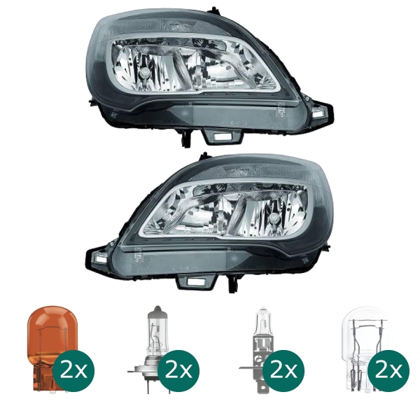 Depo / TYC Scheinwerfer Hauptscheinwerfer Frontscheinwerfer links H7/H1 mit Motor für Opel Meriva B S10 Baujahr ab 2014 inklusive Leuchtmittel/Birnen