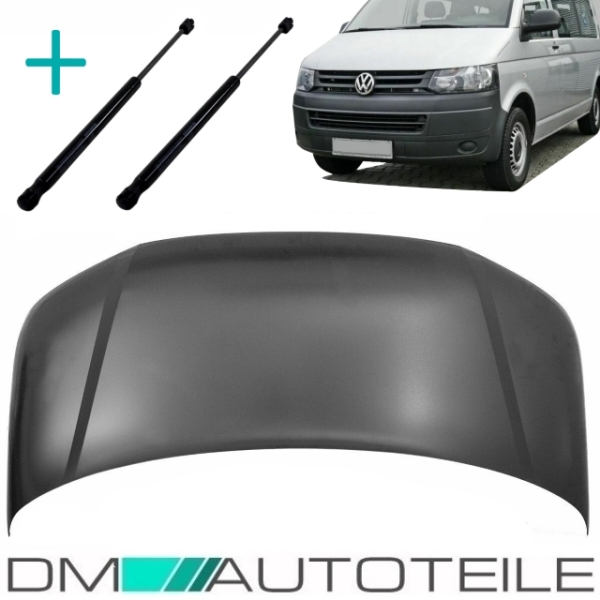 Set Motorhaube + Gasdruckdämpfer passt für VW T5 / T6 ab 2009-2015