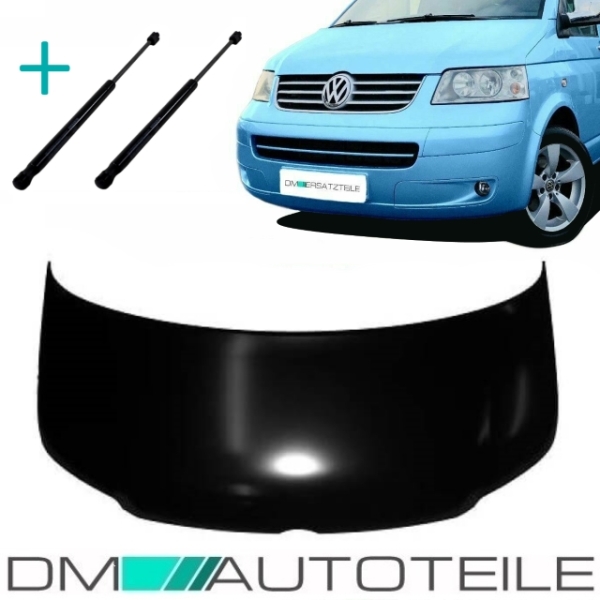 Set Motorhaube + Gasdruckdämpfer passt für VW T5 / T6 ab 2003-2009