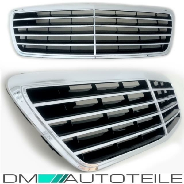 Mercedes E-Klasse W210 Kühlergrill 99-02 Avantgarde Optik Chrom Mopf