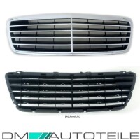 für Mercedes E-Klasse W210 Kühlergrill 99-02 Avantgarde Optik Chrom Mopf