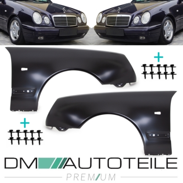 Set Mercedes E-Klasse W210 S210 Kotflügel Set Rechts + Links 95-99 + Montagesatz