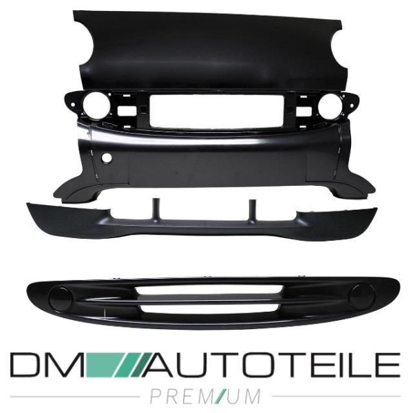 SET Smart Fortwo Cabrio Coupe 450 Mittelstück vorne+  Frontspoiler+ Kühlergitter +Kotflügel 03-07