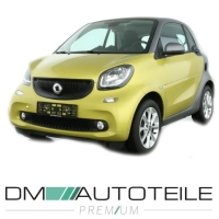 SET Smart Fortwo 453 Stoßstange vorne+Abdeckung Zughaken+Kühlergitter+Stoßstangengitter+Kotflügel vorne Re. & Li. 09/14