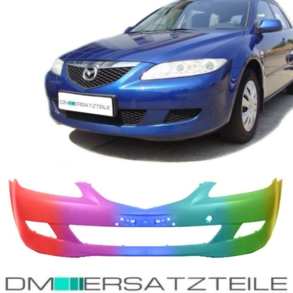 Set Lackiert Mazda 6 Frontstoßstange Bj 02-05 grundiert ohne PDC