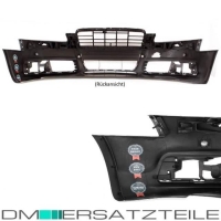 Set Lackiert Audi A6 4F Facelift Stoßstange vorne Bj 08-11 grundiert für PDC/SRA Vorbereitung