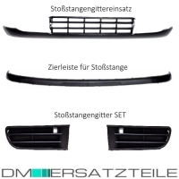 für VW Polo 9N Stoßstange vorne LACKIERT 01-05 +Leisten +Unterteil Grill +Gitter