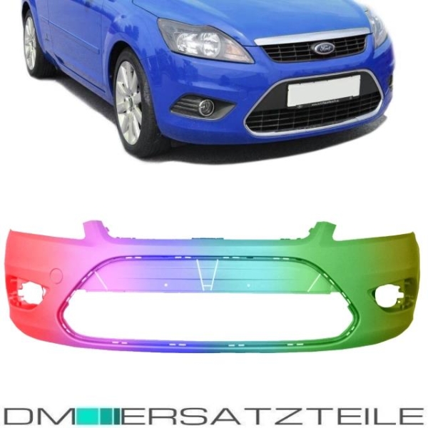 SET Ford Focus II DA Facelift Stoßstange vorne 2007- 2011 für Nebel ohne SRA/PDC LACKIERT