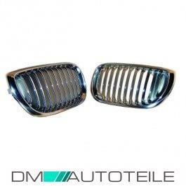 Kühlergrill Chrom Schwarz passend für BMW E46 Limousine Touring Bj 01-05