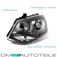 Halogen Scheinwerfer vorne H4 Links passt für VW Polo V 5 (6R) ab 2009-2014