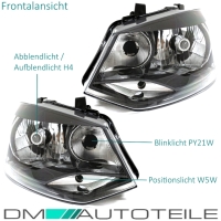 Halogen Scheinwerfer vorne H4 SET passt für VW Polo V 5 (6R) ab 2009-2014