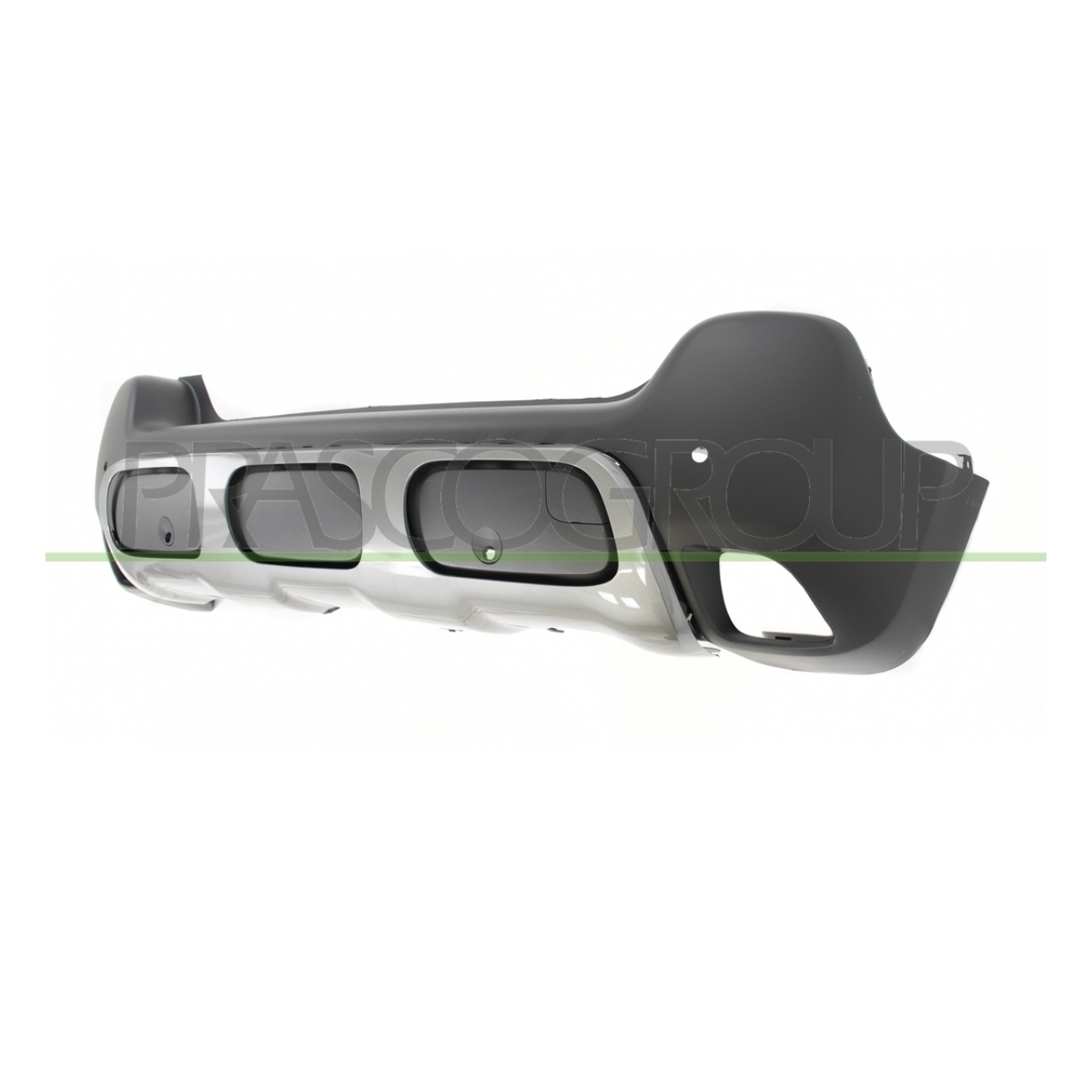 Stoßstange hinten genarbt montagefertig PDC für Citroën C3 Aircross II Van