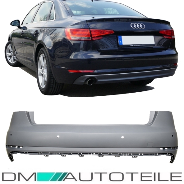 Stoßstange hinten für PDC + Halter passend für Audi A4 B9 Limousine 2015-2018