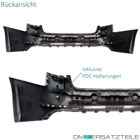 Stoßstange hinten für PDC + Halter passend für Audi A4 B9 Limousine 2015-2018