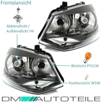 Halogen Scheinwerfer vorne + Birnen SET passt für VW Polo V 5 (6R) ab 2009-2014