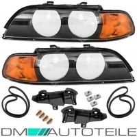 Scheinwerferglas SET Orange + Werkzeug passt für BMW E39 Limousine Touring 95-00