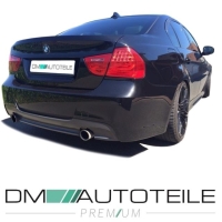 Heckdiffusor Schwarz 2-Rohr 335 Diffusor passt für BMW E90 E91 mit M-Paket 05-11