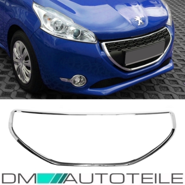 Peugeot 208 Kühlergrill Chrom Grillrahmen Rahmen für Stoßststange vorne 12-15