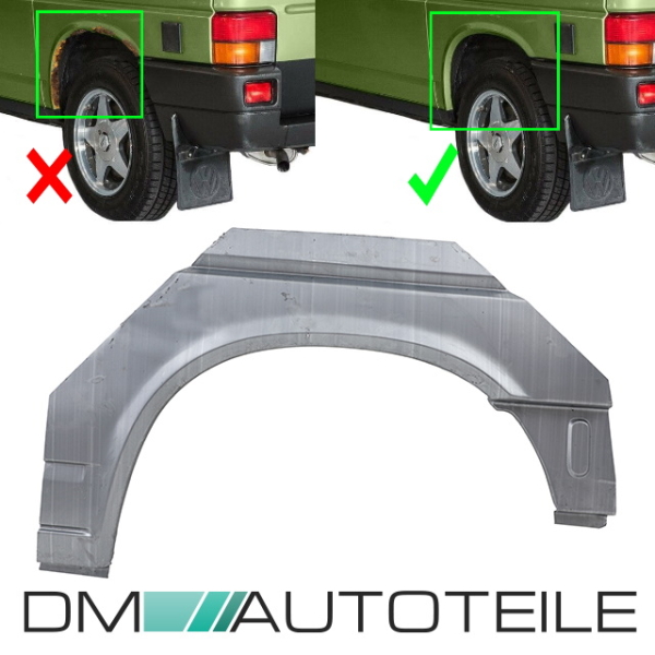 Radlauf Seitenwand Reparaturblech Links Hinten äußeres Teil für VW T4 langer Radstand alle Modelle