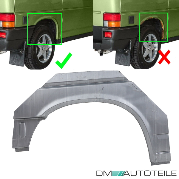 Radlauf Seitenwand Reparaturblech Rechts Hinten äußeres Teil für VW T4 langer Radstand alle Modelle