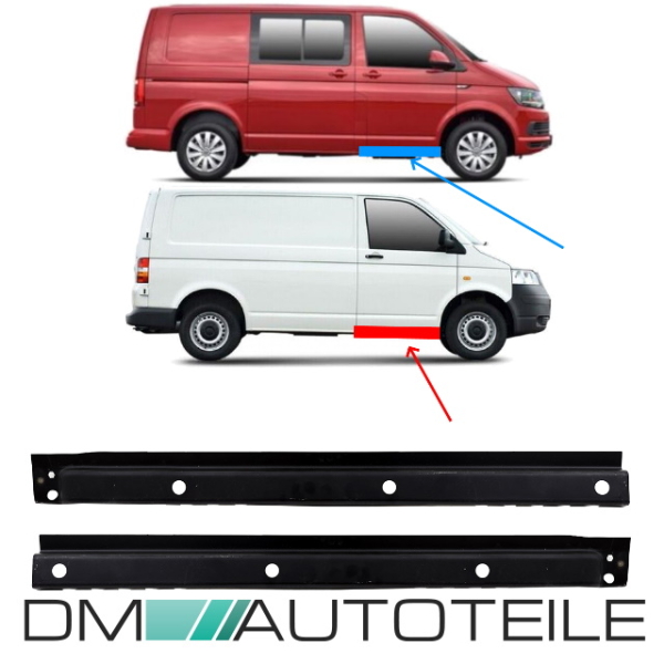 Set Reparaturblech Einstieg Schweller vorne Rechts+Links innen Vordertür passt für VW T5 T6 alle Modelle ab 2003-2019