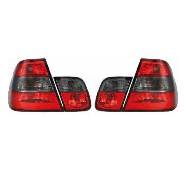 Facelift Design Rückleuchten Set Rot Smoke 4tlg. für BMW 3er E46 Limousine 98-01
