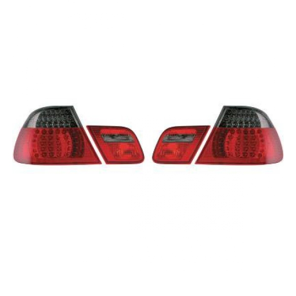 LED Rückleuchten Set 4tlg. Rot Smoke für BMW 3er Coupe (E46) Facelift ab 2003