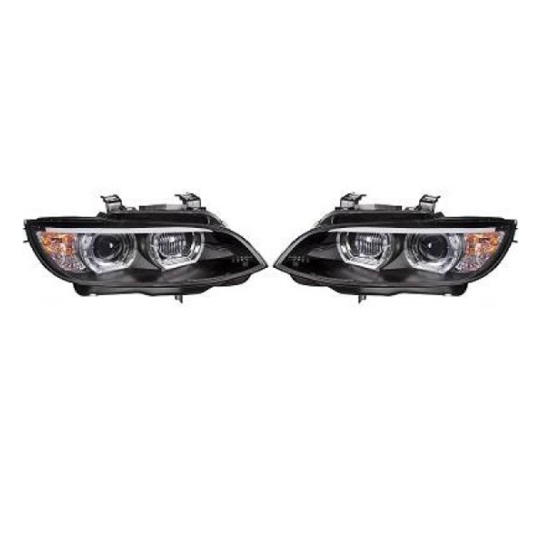 D1S/H3 Tagfahrlicht Xenon Scheinwerfer Angel Eyes Schwarz für BMW E92 E93 06-10