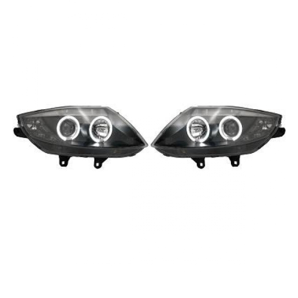 H1/H7 Angel Eyes Scheinwerfer Set Schwarz für BMW Z4 E84 E85 bj . 2003-2009