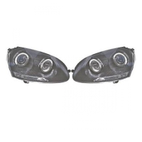 Set H7/H7 Angel Eyes Scheinwerfer Schwarz für VW...