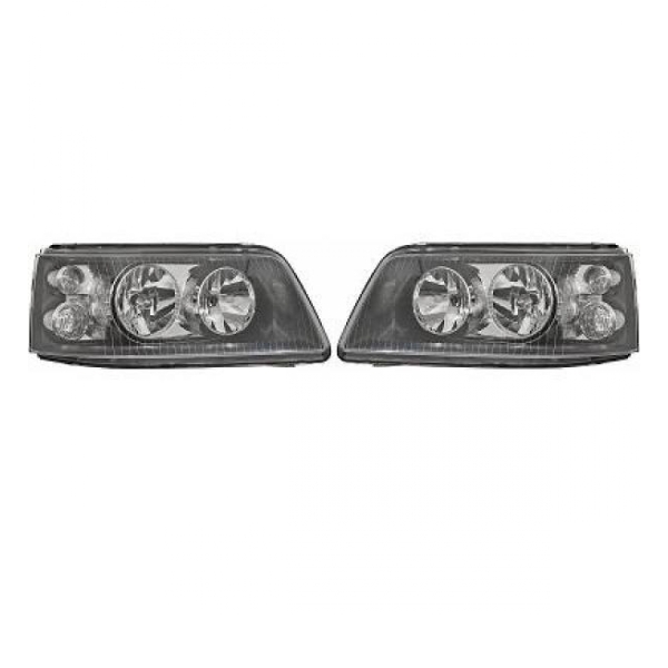 Set Scheinwerfer Schwarz H7/H1 für VW Multivan T5 Transporter Bus 03-09+Motor