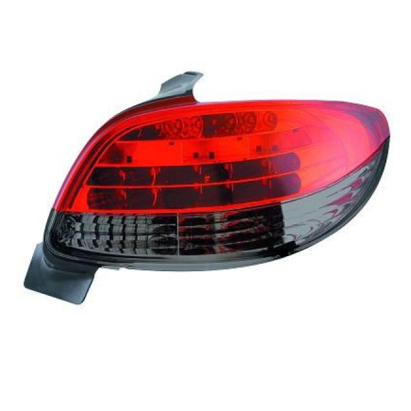 LED Rückleuchten Klarglas Set Rot Smoke für Peugeot 206 (2A/C) nicht CC 