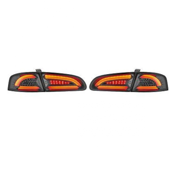 Set Lightbar LED Rückleuchten Schwarz klarglas für Seat Ibiza III (6L1) 02-08